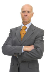 Businessman isolated against a white background