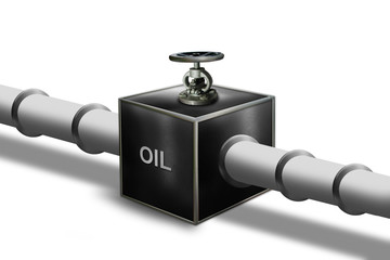 oil pipeline with control valve