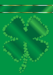 St. Patrick's Day Shamrock Shape Border Background