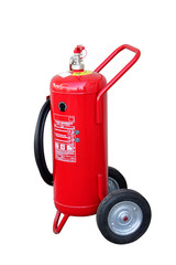 Wheeled big fire extinguisher - including clipping path
