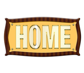 Gold home sign