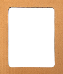 cadre carton et fond blanc