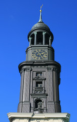 Fototapeta na wymiar St. Michael's church tower (Hamburg, Germany)