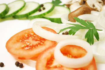 Frisches Gemüse geschnitten