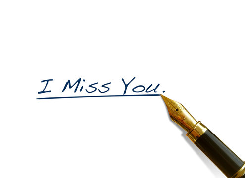 Handwritten Words - "I Miss You"