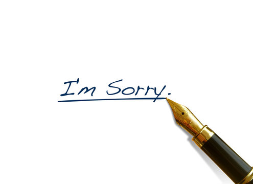 Handwritten Words - "I'm Sorry"