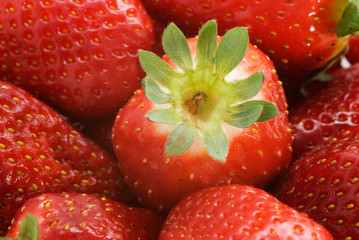 Pile of strawberries