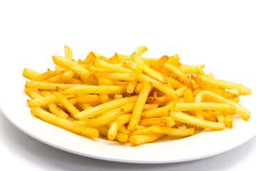 Pommes Frites  - freigestellt auf Weiss