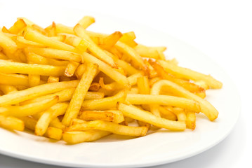 Pommes Frites  - freigestellt auf Weiss