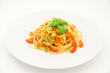 Pasta with shrimps