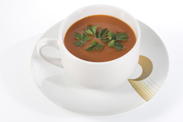 tomato soup with parsley