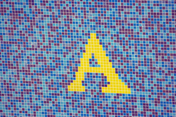 lettera a - mosaico