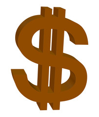 3D Dollar Sign