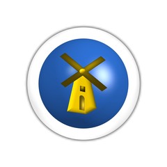 Obraz premium Web button - windmill