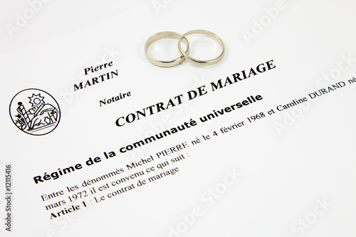 "contrat de mariage" photo libre de droits sur la banque d'images