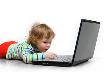 Baby with laptop