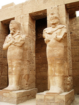 ancient statues in a Egypt