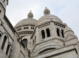 Fototapeta na wymiar Sacre Coeur Cathedral Exterior Closeup