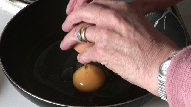 Stock Video Footage of cooking an Egg