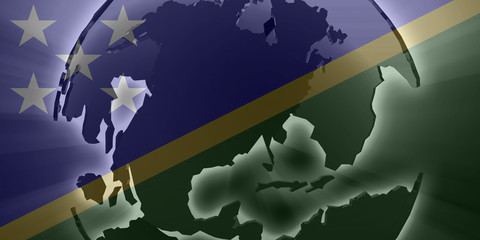 Fototapeta na wymiar Flag of Solomon Islands