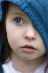 Innocent Girl with Hoodie