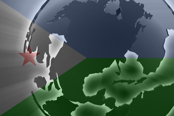 Fototapeta na wymiar Flag of Djibouti