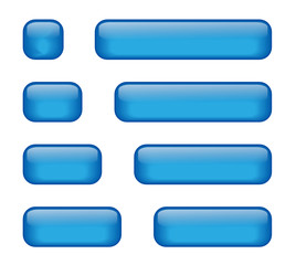 Rectangular Buttons of varying lengths (blue)