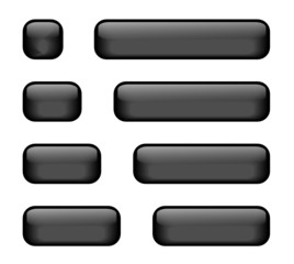 Rectangular Buttons of varying lengths (black)