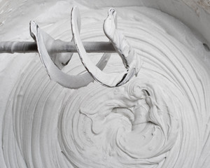 Mixing of a plaster