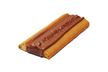 biscuit with chocolate topping