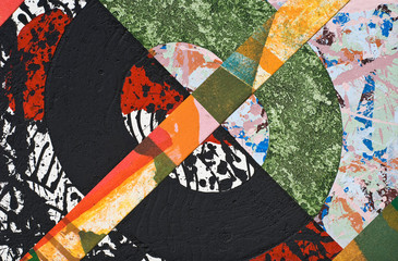 Hand Painted Paper Collage