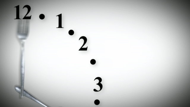 Clock made of fork and spoon