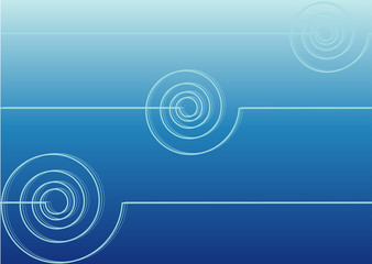 Blue background with spirals