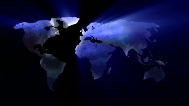 World map footage