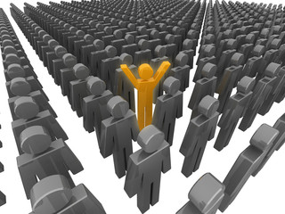 Fototapeta premium Standing out from the crowd