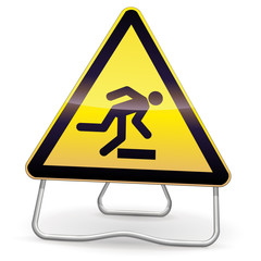 Panneau de danger tr&eacute;buchement (ombre)