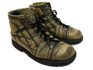 Old worn boots