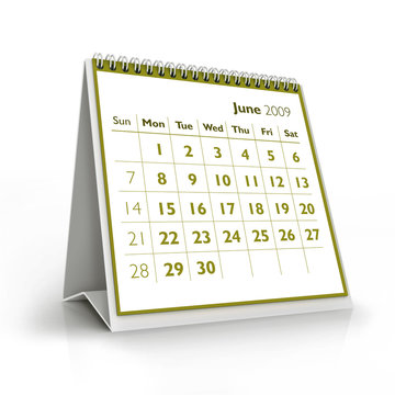 2009 calendar. June