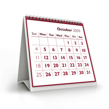2009 calendar. October