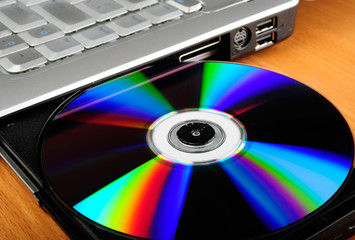 Laptop computer with compact disk