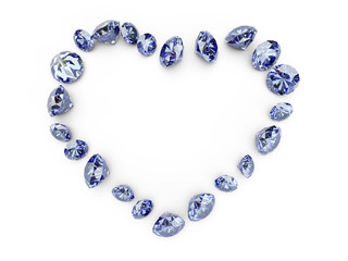 isolated diamond heart