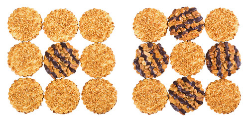 Peanut and chocolate chip cookies