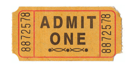 Fototapeta premium Vintage admission ticket