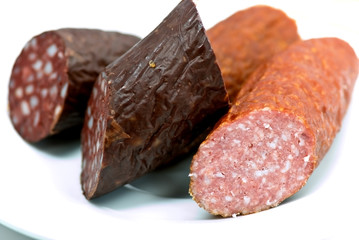 Wurst mit Blutwurst-geräuchert