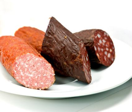 Wurst mit Blutwurst-ger&auml;uchert
