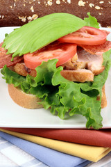 turkey breast open face sandwich