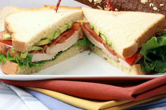 sandwich  with oven roasted turkey