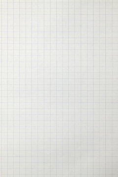 feuille blanche de papier &agrave; carreaux