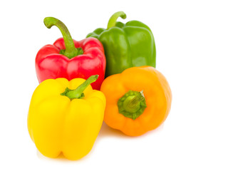 Four Bell Peppers - Red, Yellow, Orange and Green