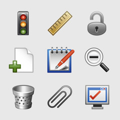 Stylized web icons, set 11